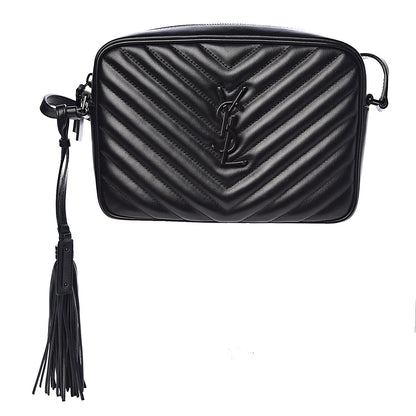Saint Laurent Calfskin Matelasse Monogram Lou Camera Bag Black 1 of 10