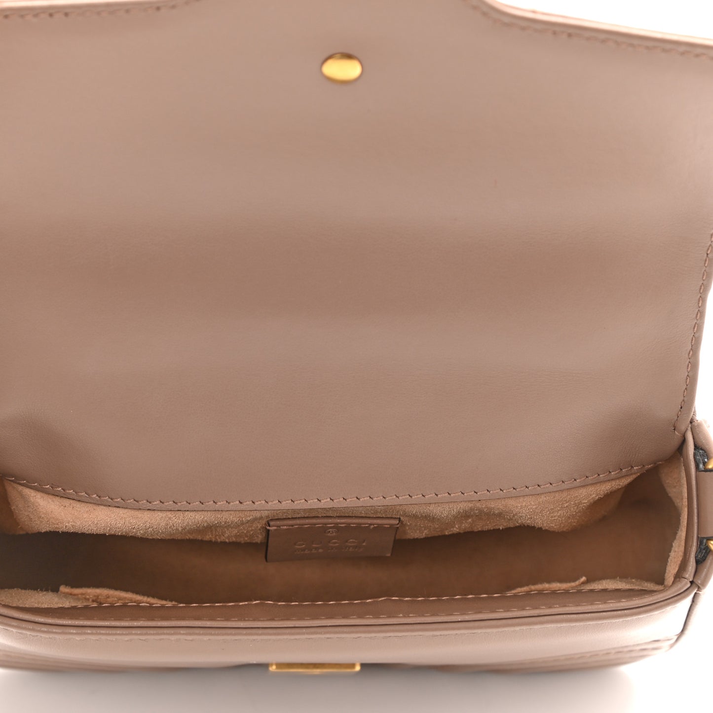 Calfskin Matelasse Mini GG Marmont Top Handle Shoulder Bag Porcelain Rose