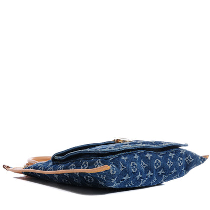 Louis Vuitton Monogram Denim Sac Plat Blue 4 of 7