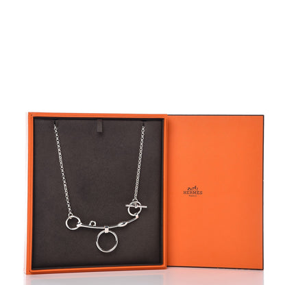 Hermes Sterling Silver Mors de Bride Long Necklace 9 of 9