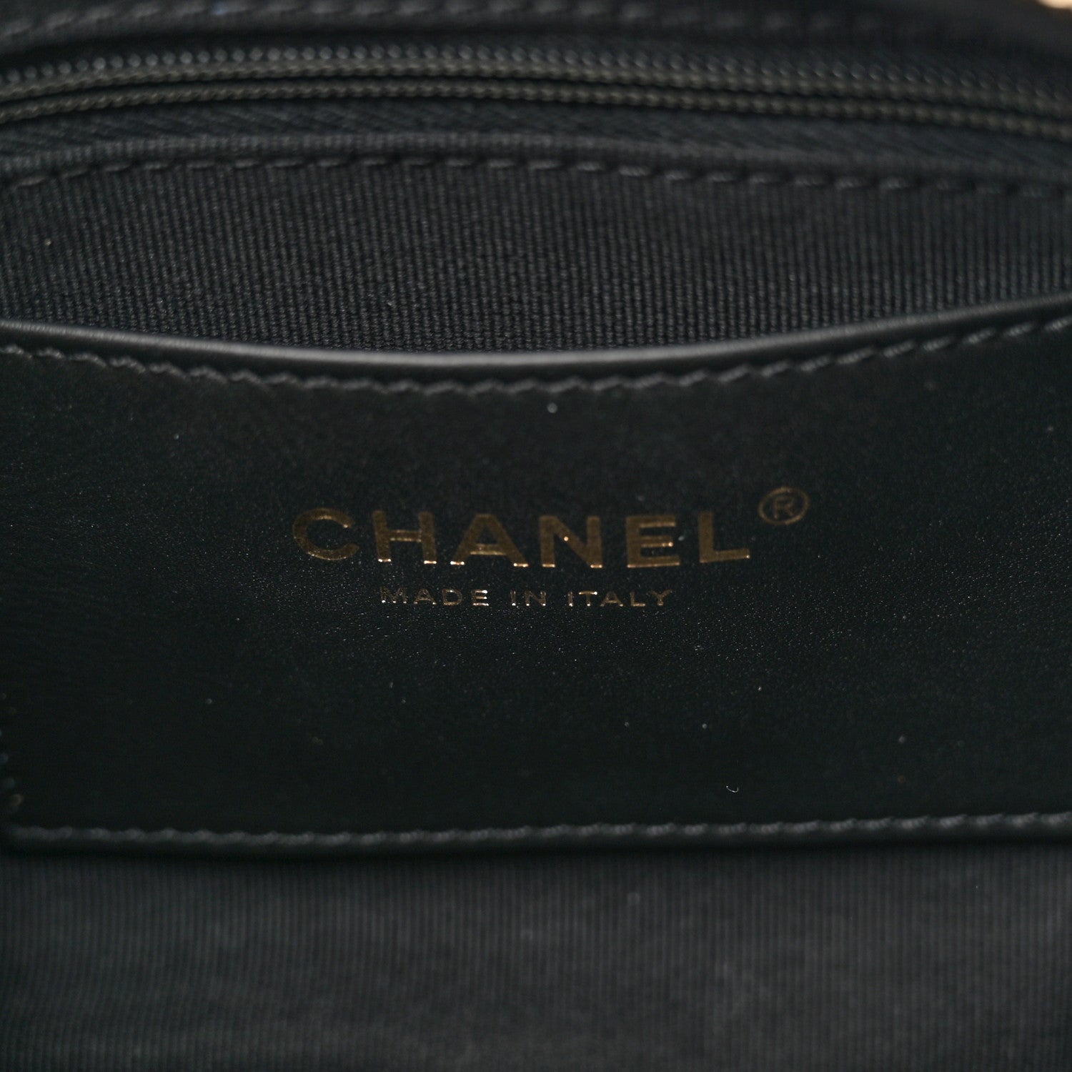 Chanel Shiny Lambskin Quilted Trendy Pockets Hobo Black 6 of 11