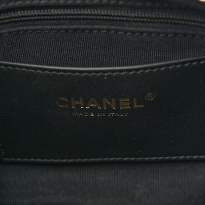 Chanel Shiny Lambskin Quilted Trendy Pockets Hobo Black 6 of 11