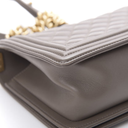 Chanel Lambskin Quilted Medium Boy Flap Khaki 12 of 13