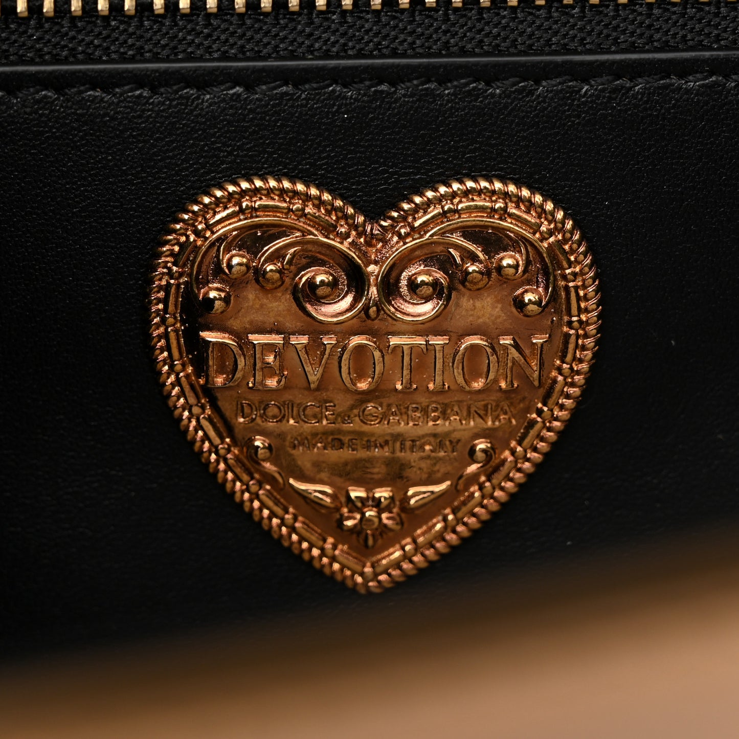 Metallic Calfskin Medium Devotion Crossbody Bag Gold