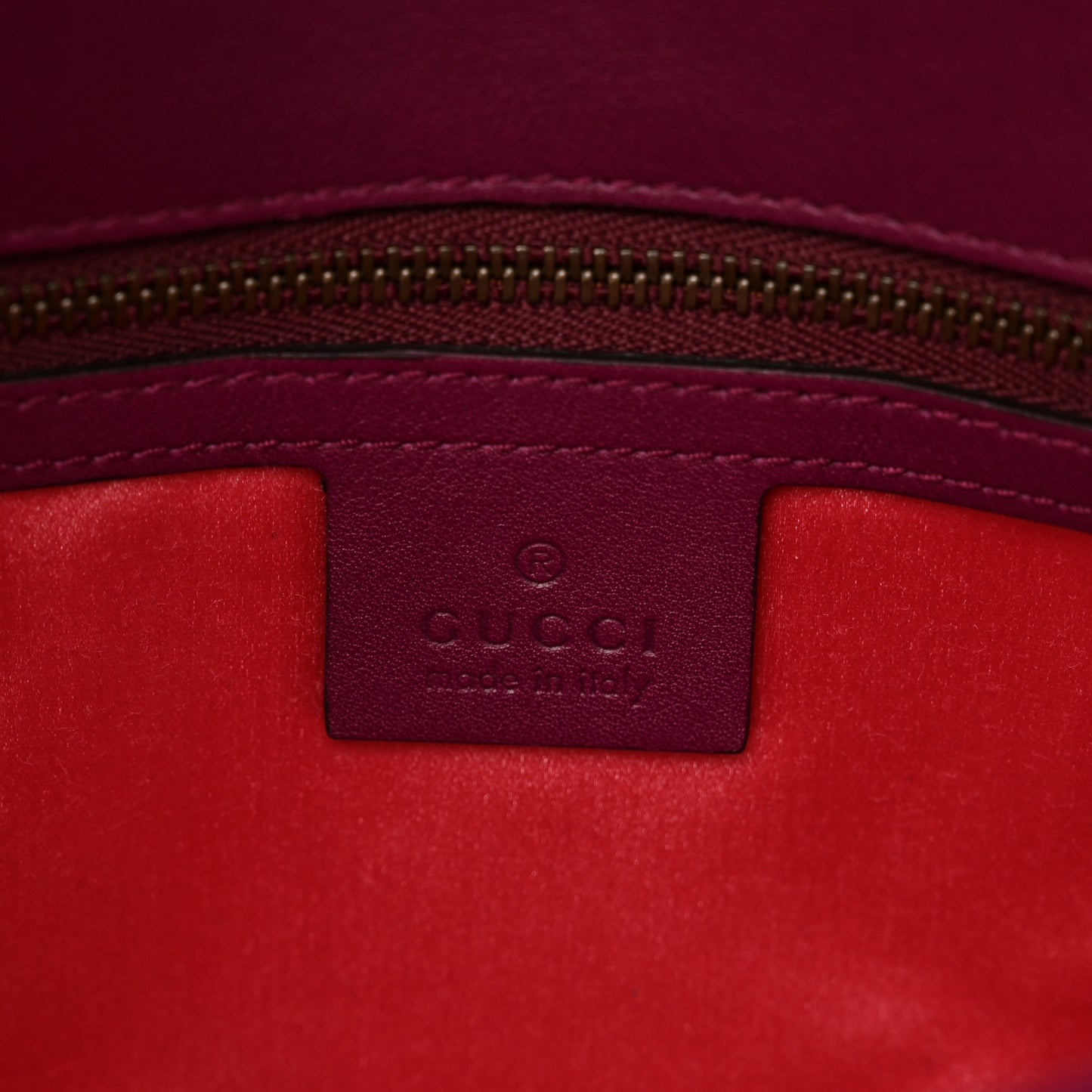 Velvet Matelasse Small GG Marmont Shoulder Bag Fuchsia Violet Cyclamen
