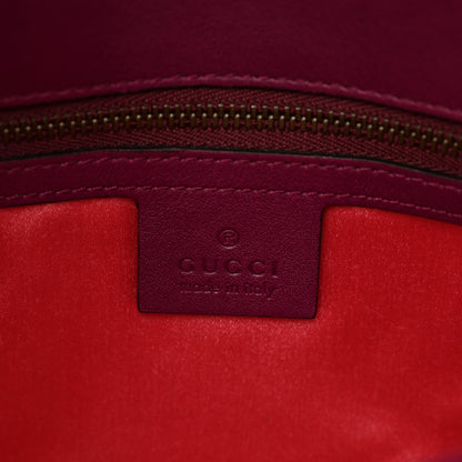 Gucci Velvet Matelasse Small GG Marmont Shoulder Bag Fuchsia Violet Cyclamen 6 of 10