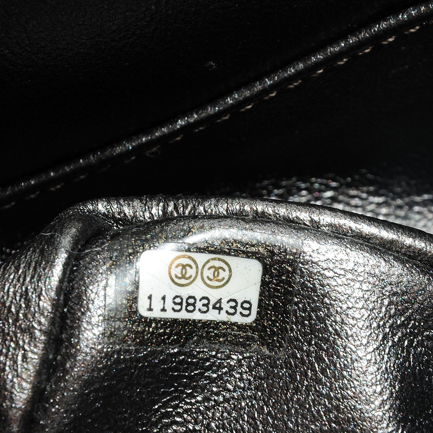 Chanel Aged Calfskin 2.55 Reissue 225 Flap Metallic Dark Silver 9 of 9