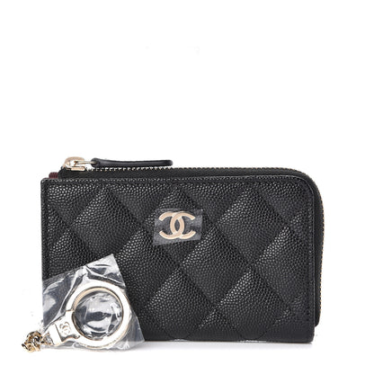 Chanel Caviar Quilted Key Holder Case Black 1 of 8