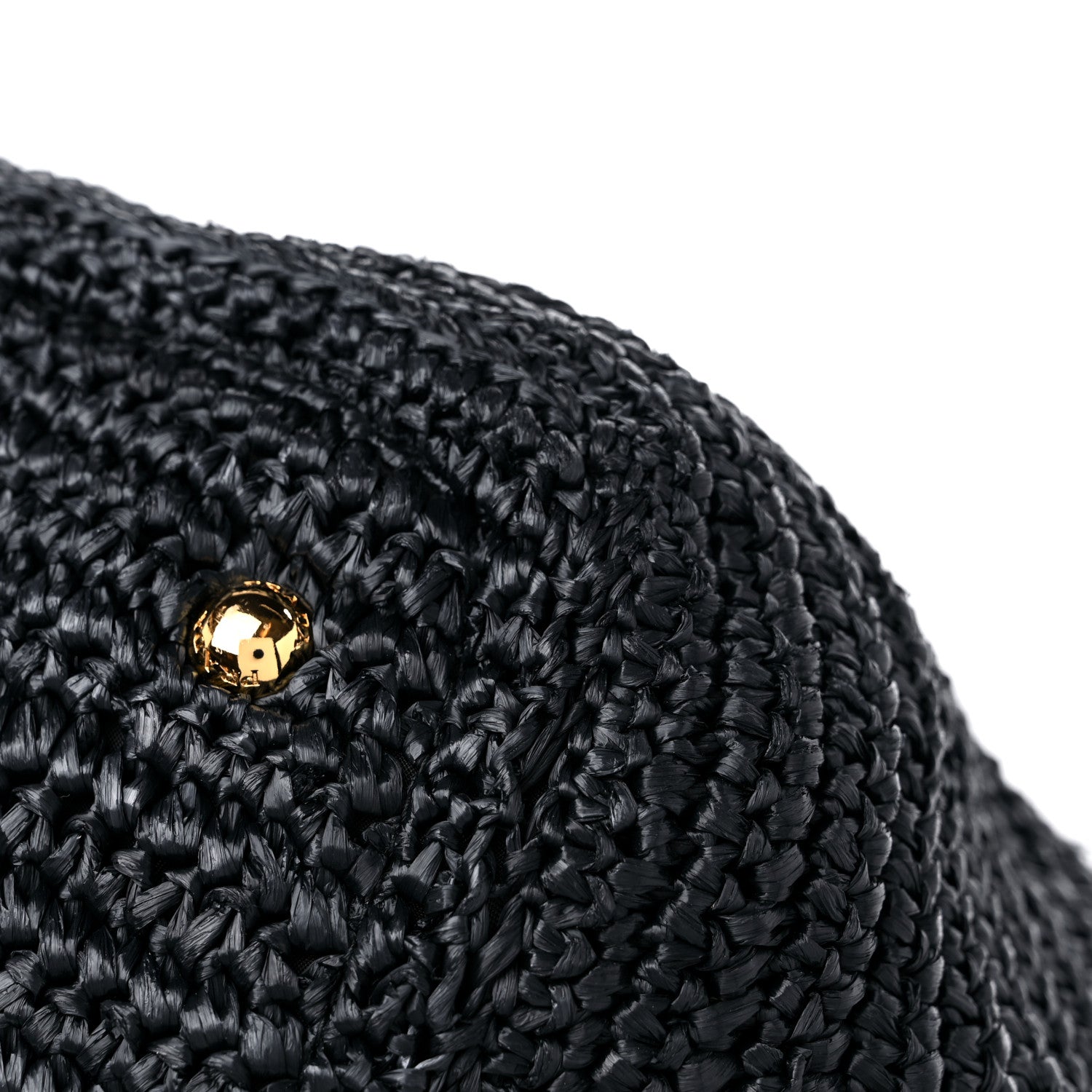 Prada Raffia Crochet Large Tote Black 10 of 14