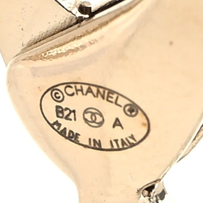 Chanel Crystal CC Collar Necklace Gold 5 of 5