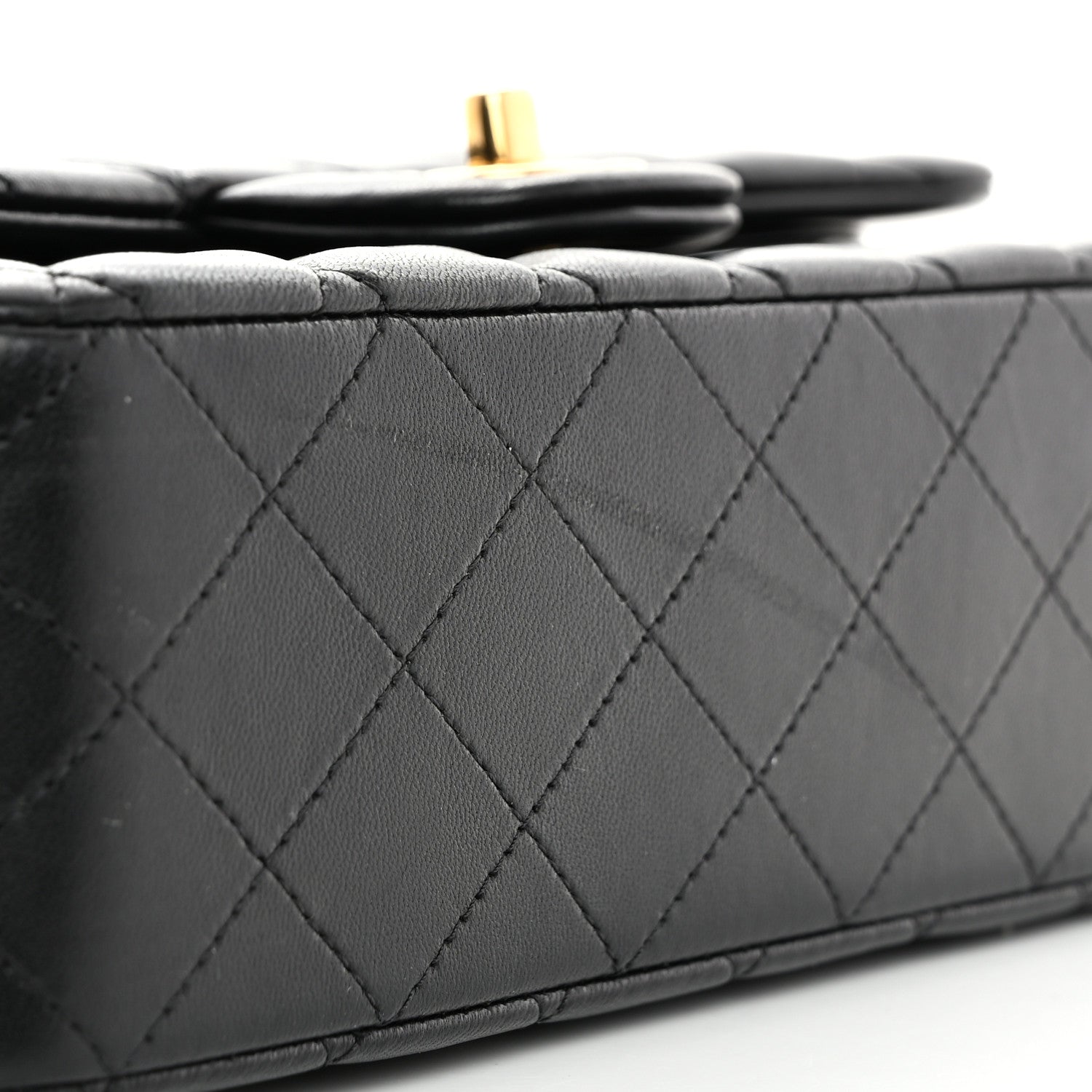 Chanel Lambskin Quilted Medium Double Flap Black 11 of 11