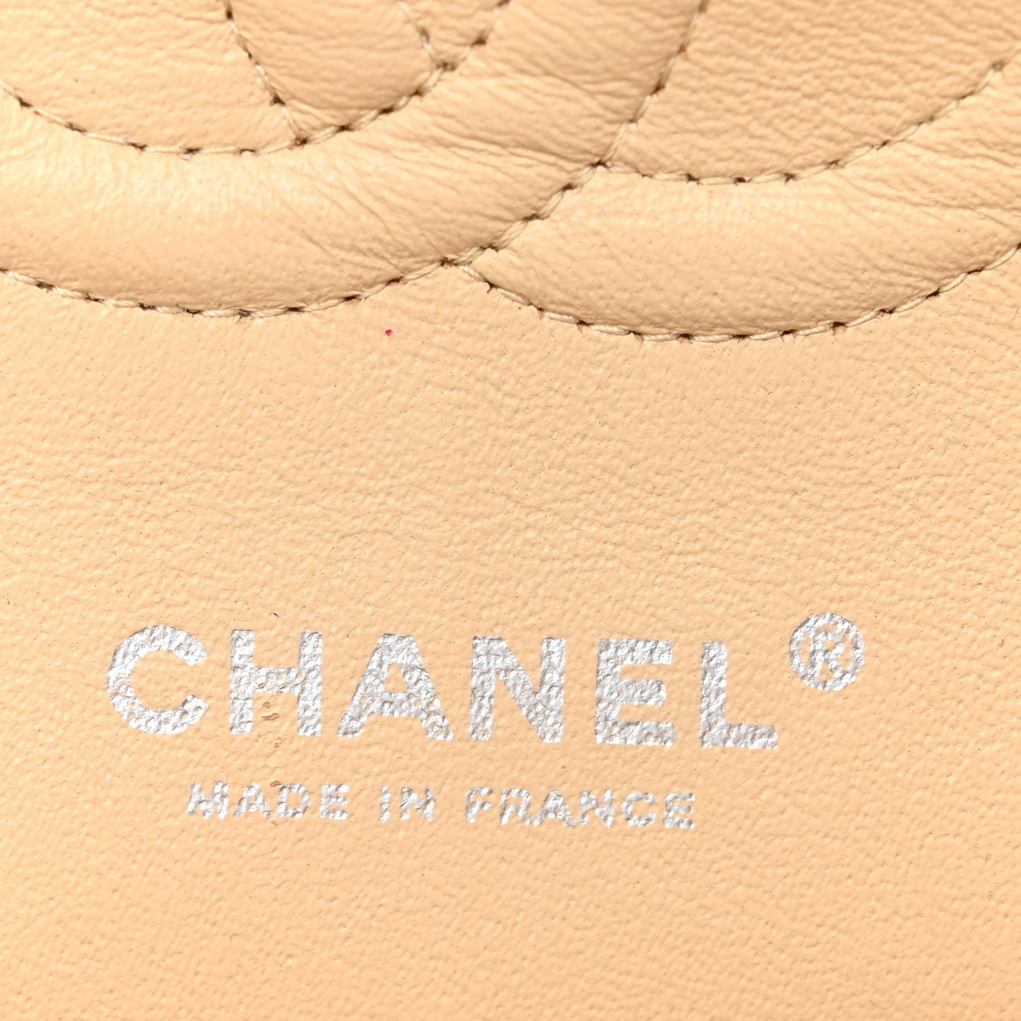 Caviar Quilted Medium Double Flap Beige Clair