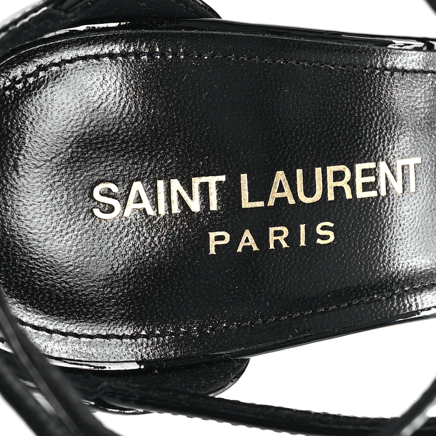 Saint Laurent Patent Cassandra 100 Sandals 37.5 Black 6 of 8