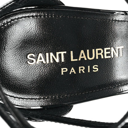 Saint Laurent Patent Cassandra 100 Sandals 37.5 Black 6 of 8