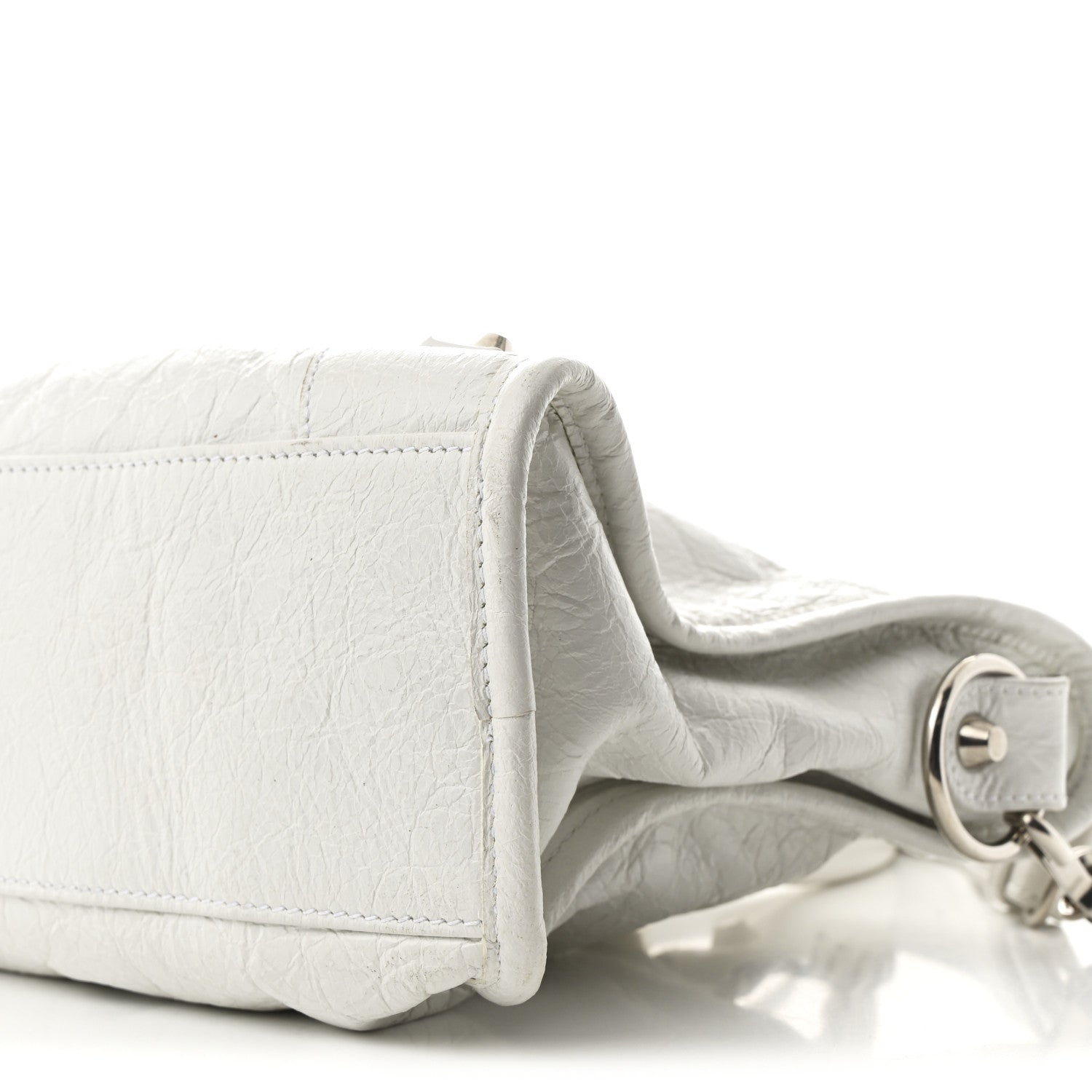 Balenciaga Agneau Arena Silver Hardware Small Le City Optic White 10 of 11