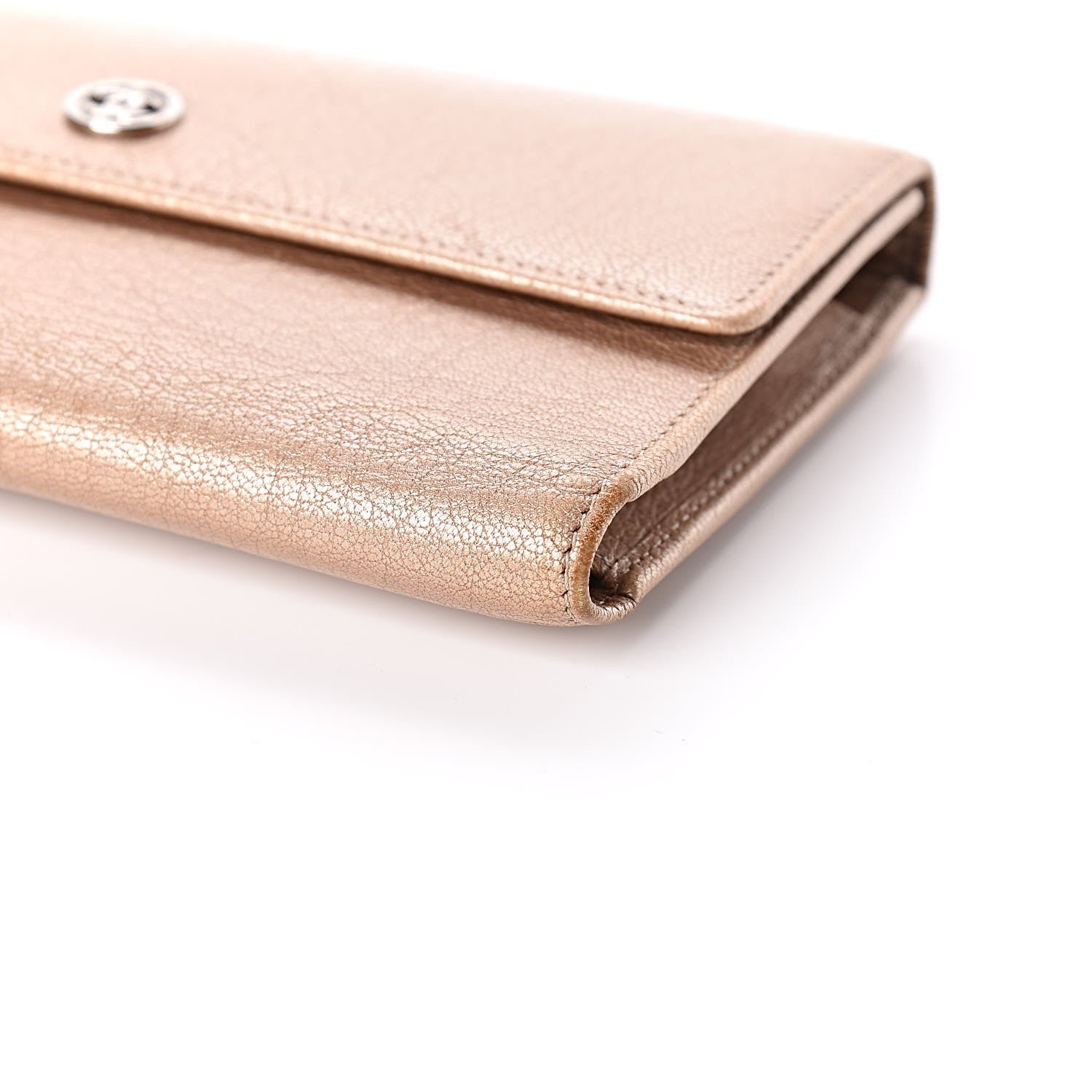 Chanel Metallic Goatskin Large Flap Wallet Gold 14 of 16