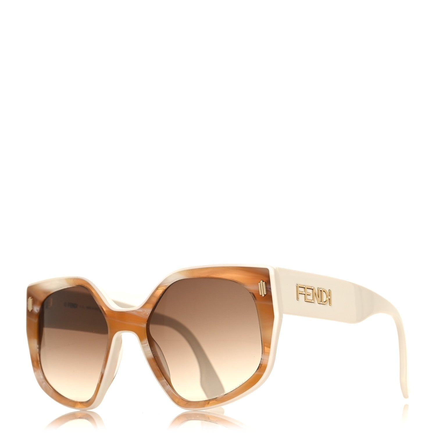 Fendi Acetate FF Fendi Butterfly Sunglasses FE40017I White 1 of 7