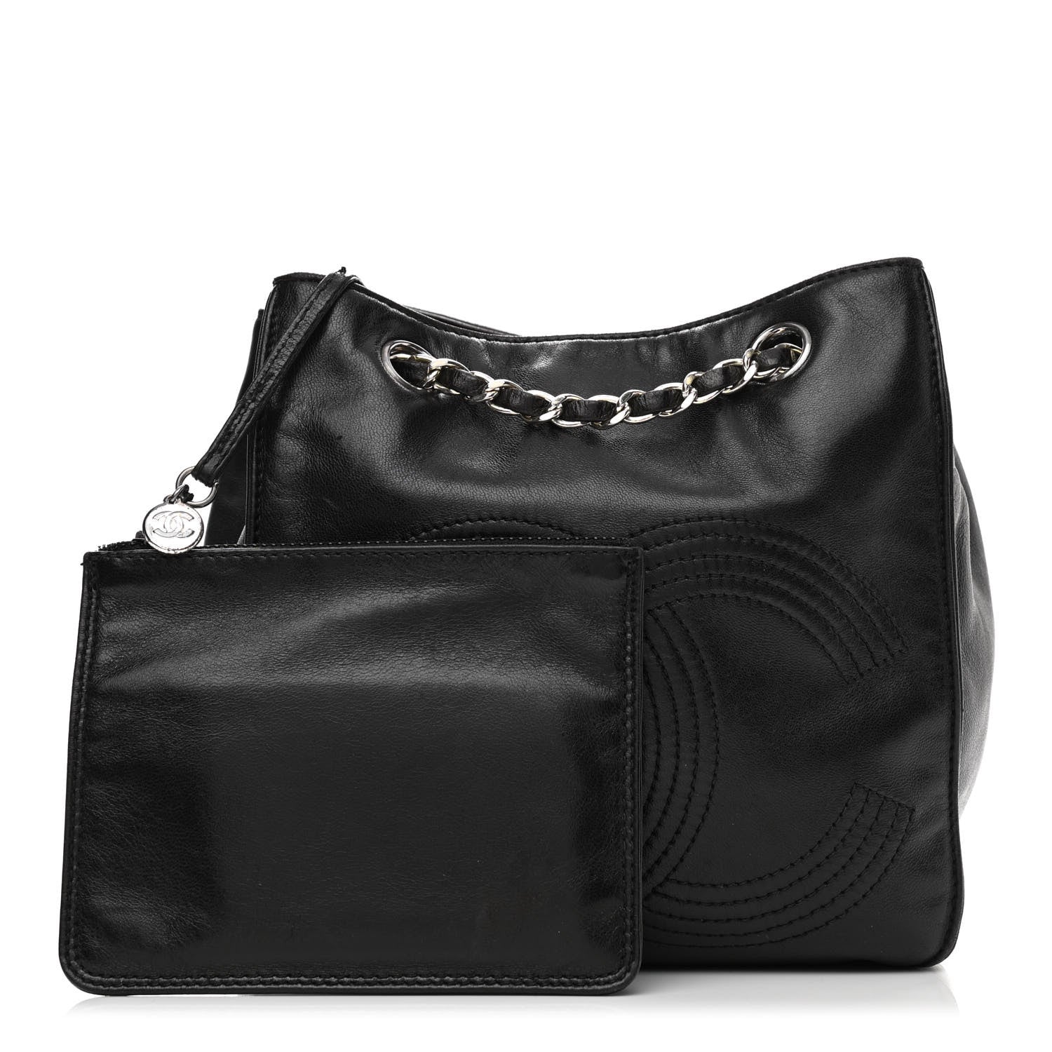 Chanel Lambskin CC Shoulder Bag Black 1 of 10