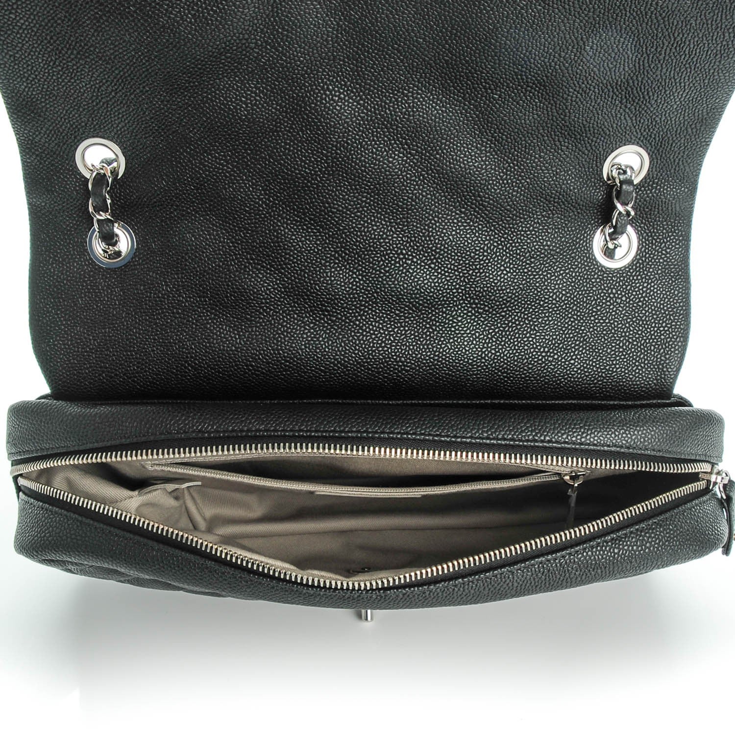 Chanel Caviar Quilted Jumbo Easy Flap Black 5 of 8
