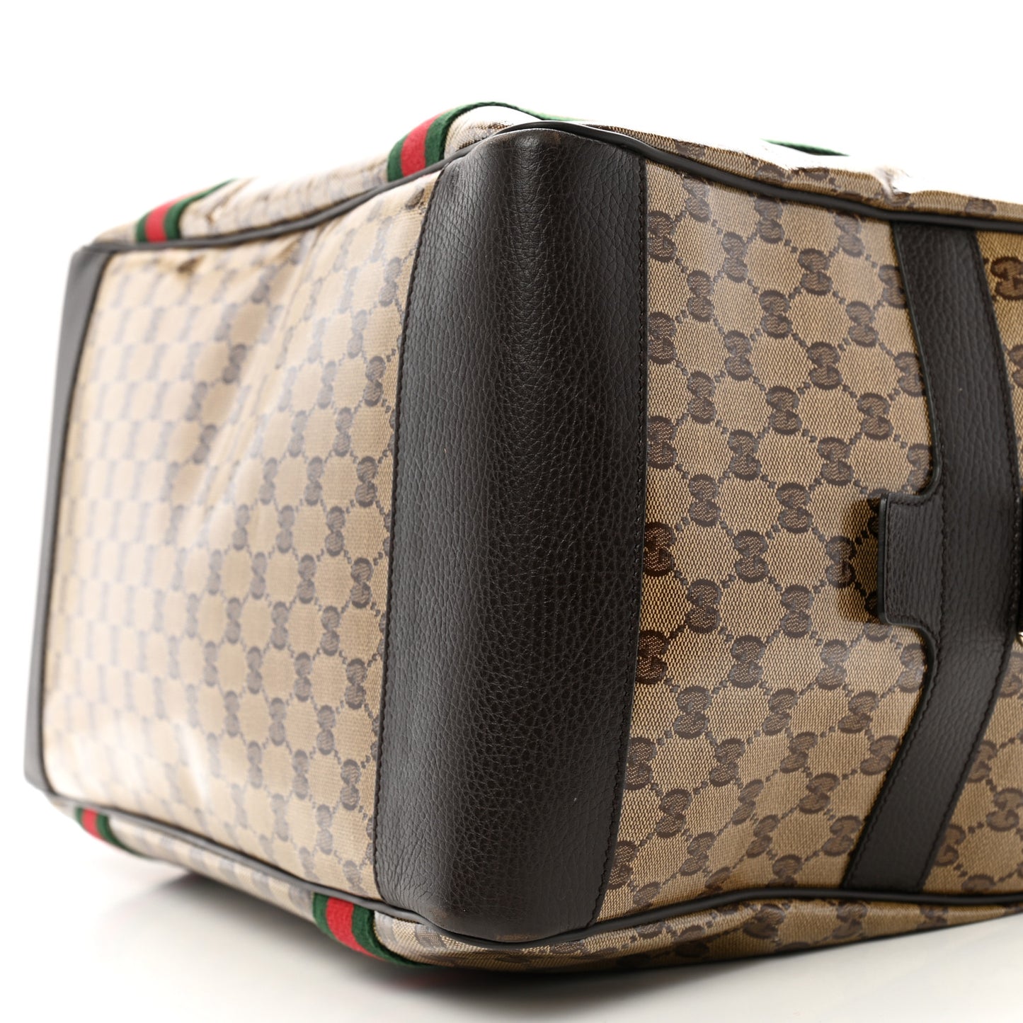 Crystal Monogram Web Large Carry On Duffle Bag Brown