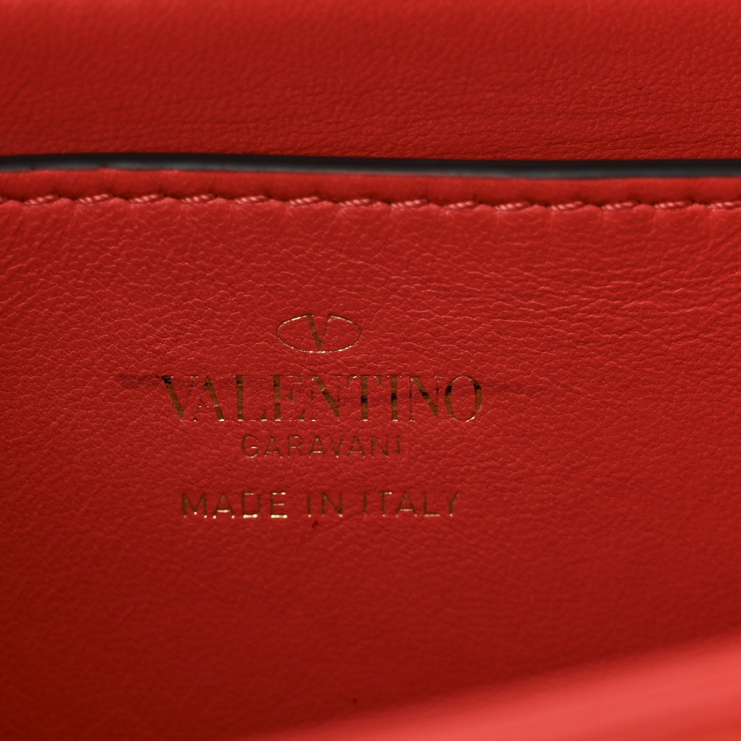 Nappa Beaded One Stud Chain Clutch Red