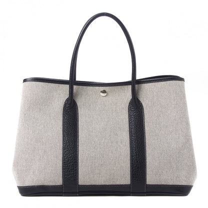 Hermes Buffle Skipper Toile Garden Party 36 MM Tote Black 1 of 8