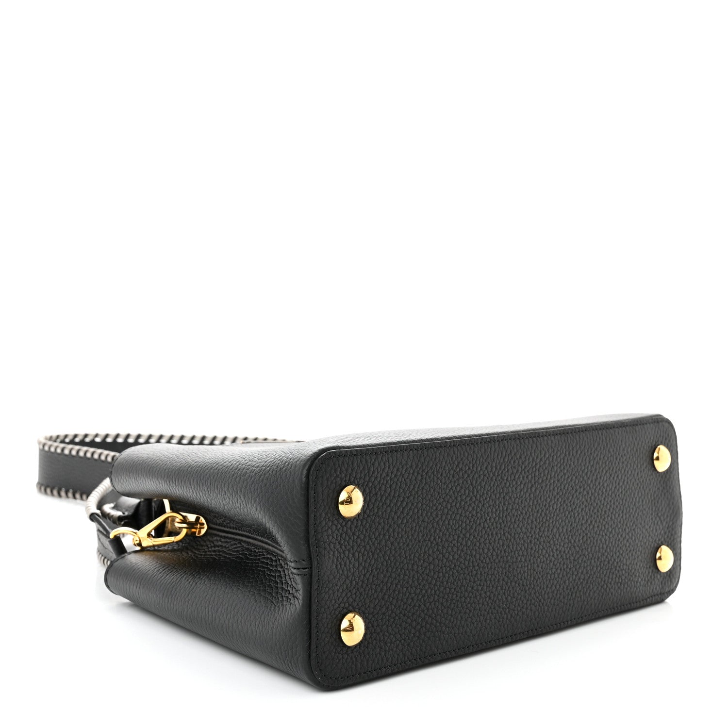 Louis Vuitton Taurillon Capucines MM Black Etain Metallic Gray 4 of 10