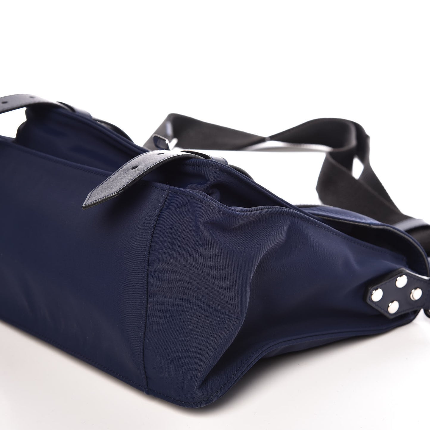 Nylon Calfskin Medium PS1 Satchel Indigo
