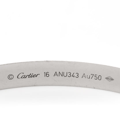 Cartier 18K White Gold LOVE Bracelet 16 5 of 6