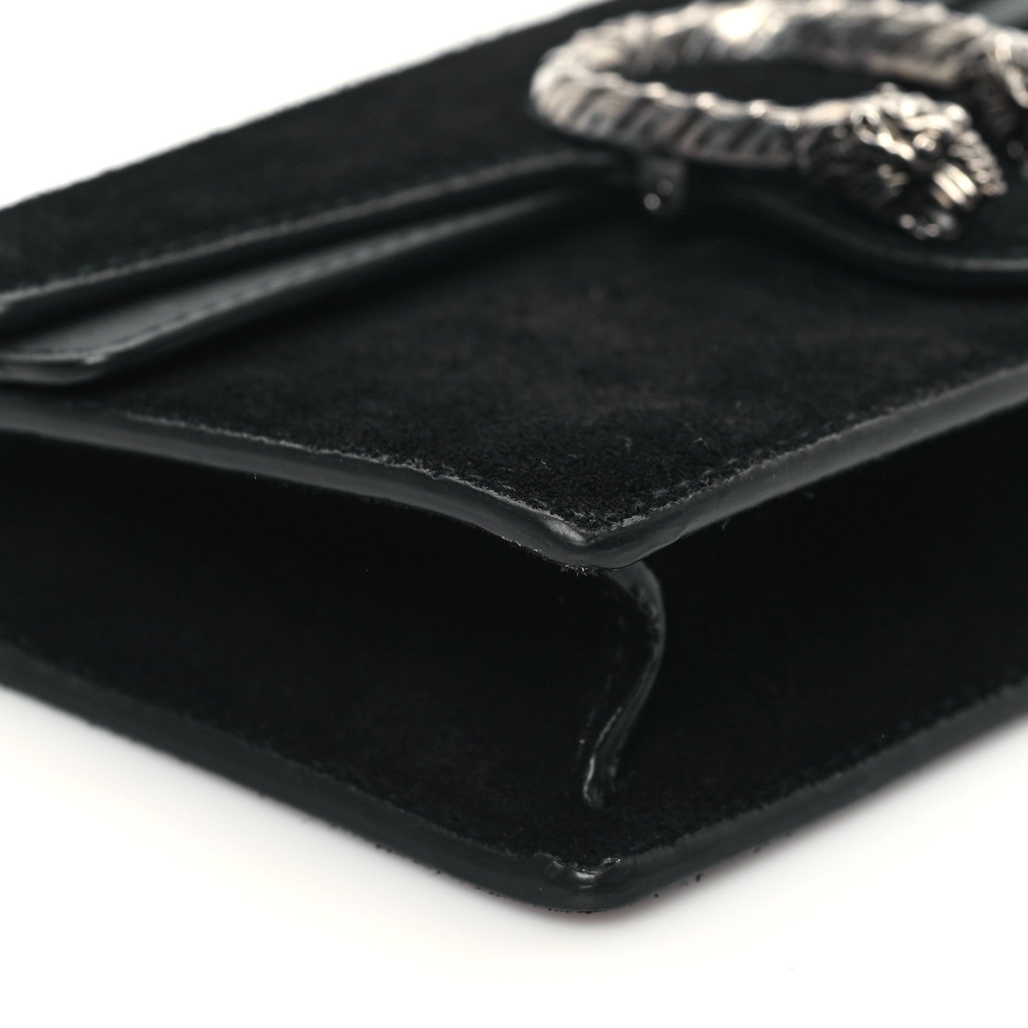 Gucci Suede Super Mini Dionysus Shoulder Bag Black 8 of 11