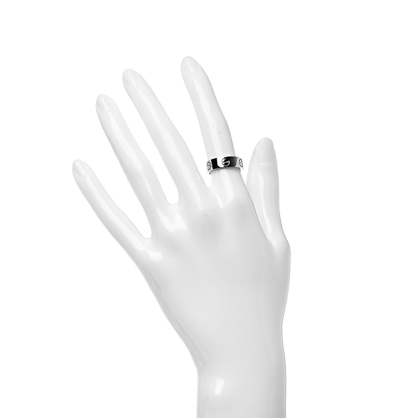 18K White Gold 5.5mm LOVE Ring 49 4.75