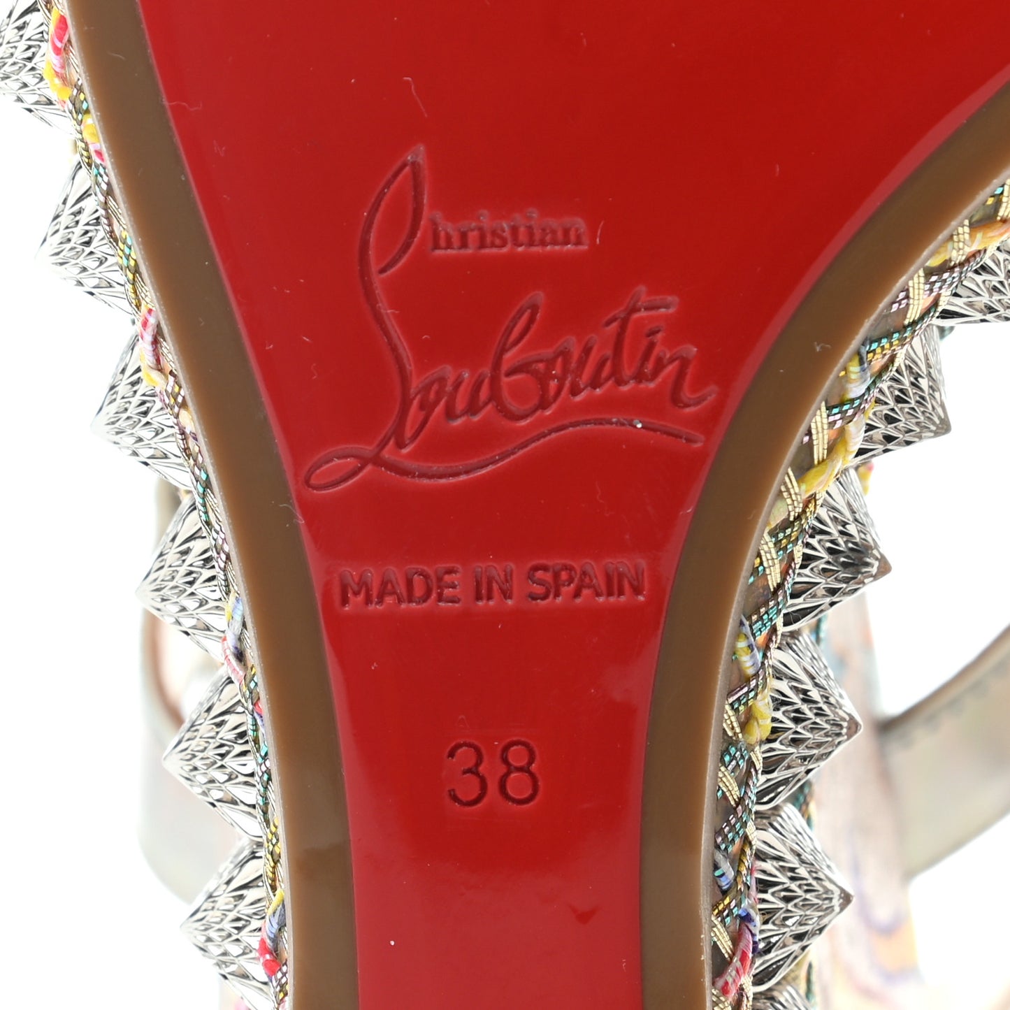 Lurex Flame Pira Ryad 110 Wedge Sandals 38 Platine Multicolor