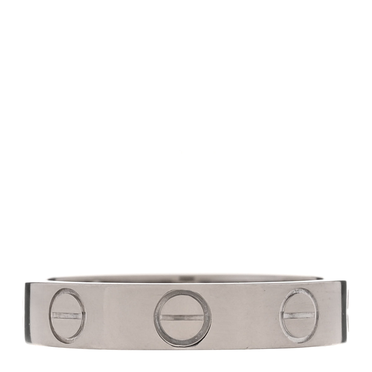 Cartier 18K White Gold 3.5mm LOVE Wedding Band Ring 47 4 1 of 5