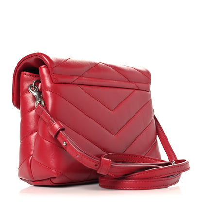 Saint Laurent Calfskin Y Quilted Monogram Toy Loulou Crossbody Bag New Lipstick 3 of 11