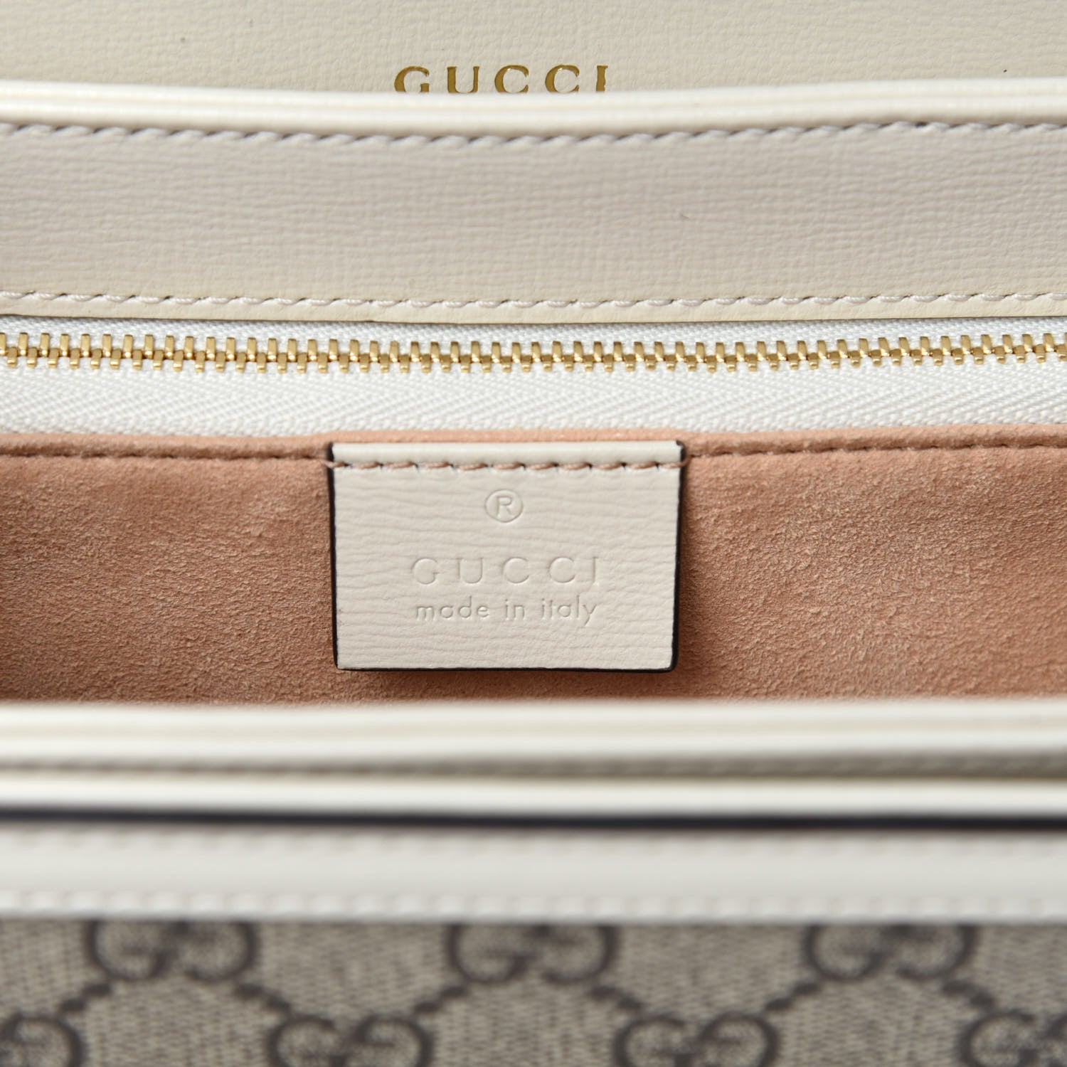 Gucci GG Supreme Monogram Horsebit 1955 Shoulder Bag Beige Mystic White 9 of 12