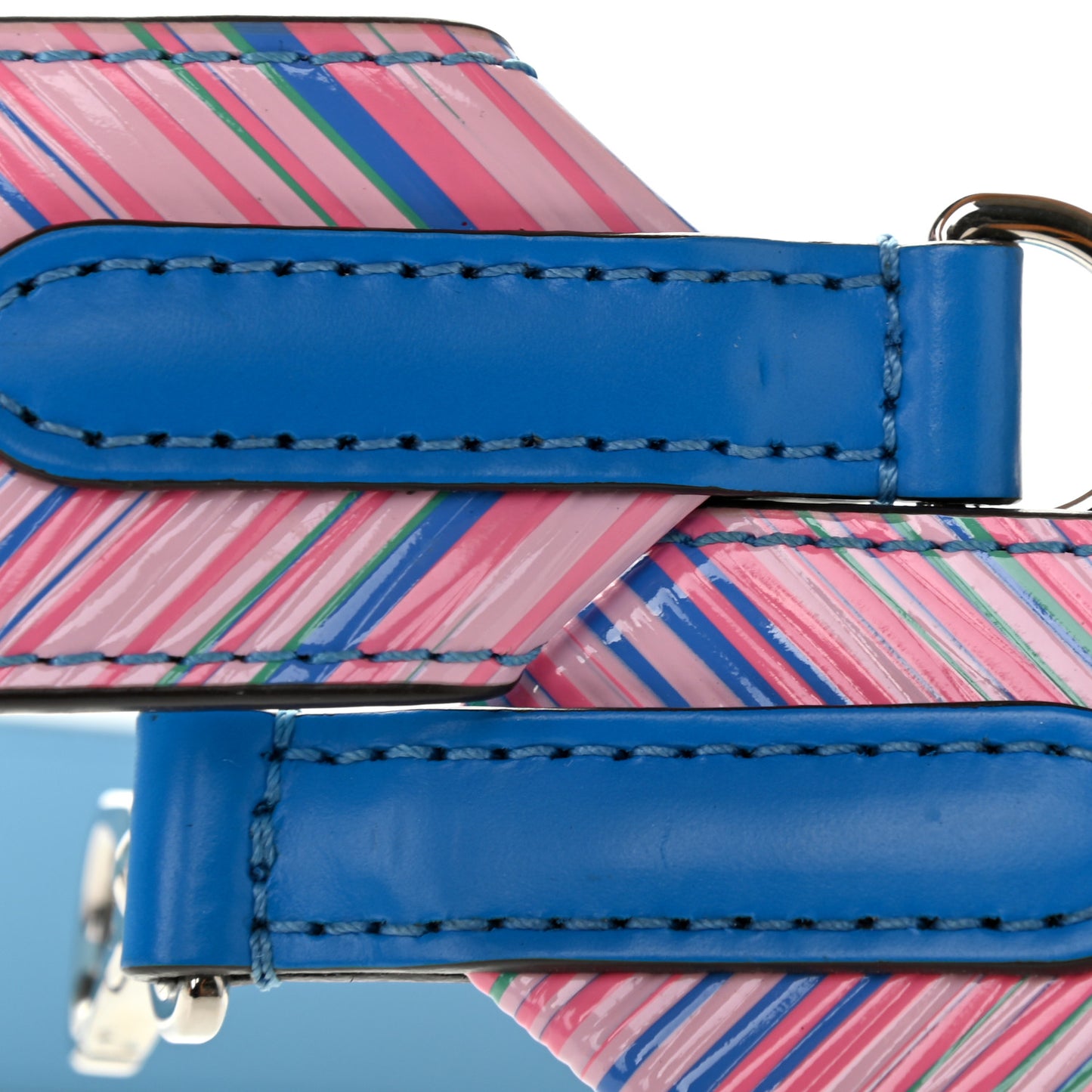Epi Tropical Bandouliere Shoulder Strap Blue Rose
