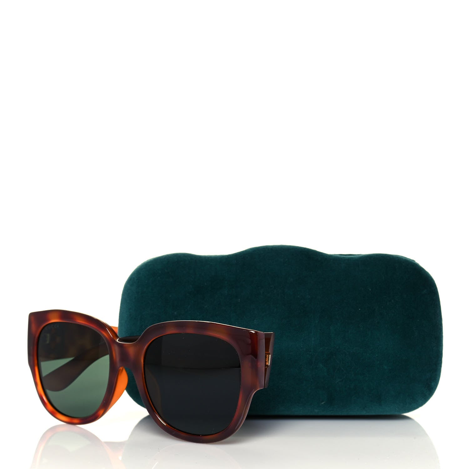 Gucci Acetate Square Frame Sunglasses GG0142SA Tortoise 9 of 9