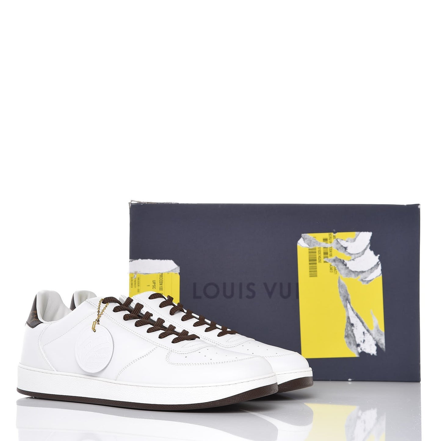 Calfskin Monogram Rivoli Sneakers 10 White