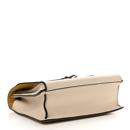 Burberry Derby Calfskin Bi-Color Small Macken Crossbody Bag Limestone Cornflower Yellow 4 of 16