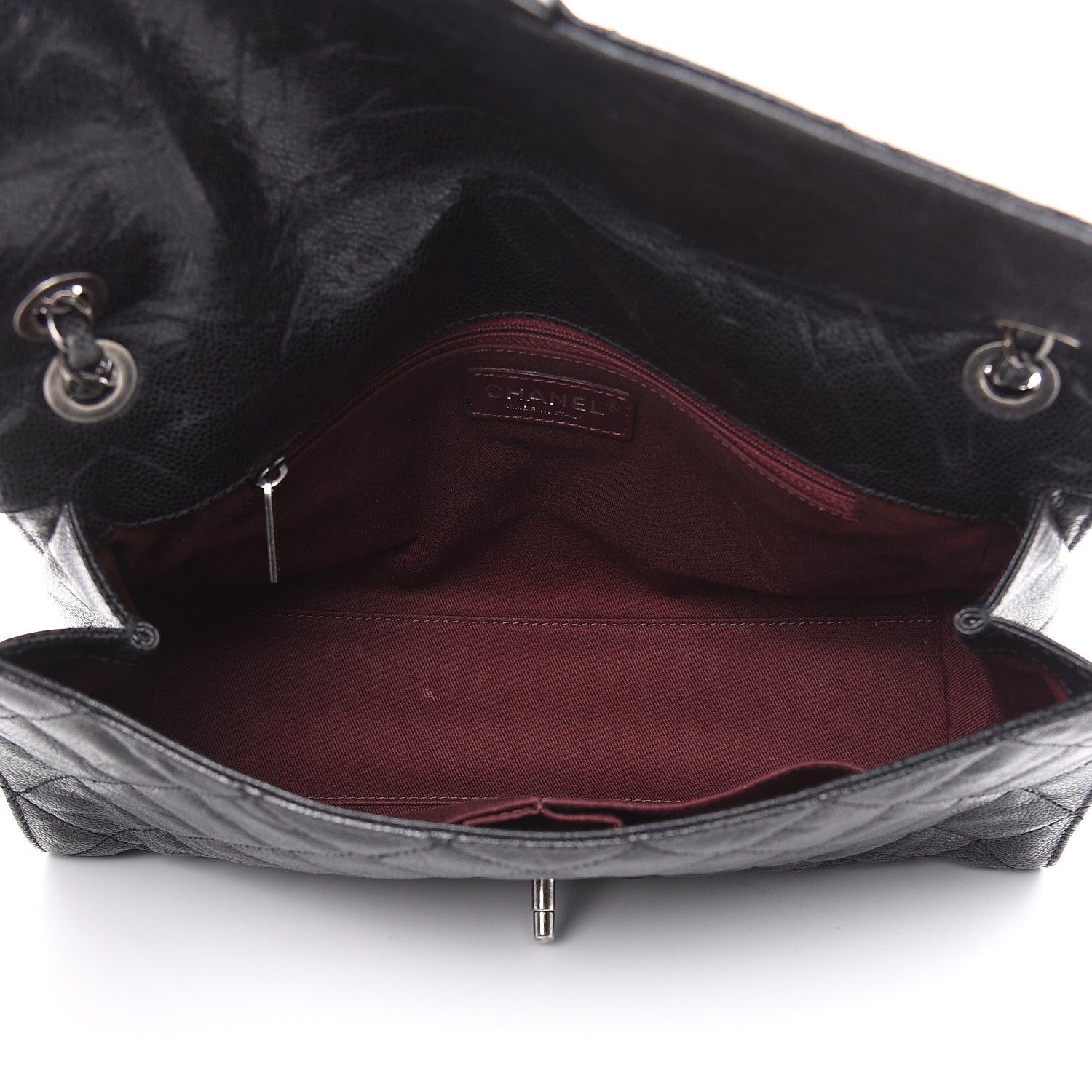 Chanel Crumpled Grained Calfskin Jumbo CC Crave Flap Black 5 of 15