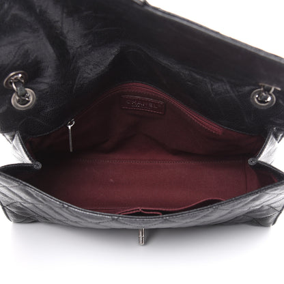 Chanel Crumpled Grained Calfskin Jumbo CC Crave Flap Black 5 of 15