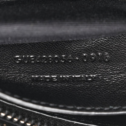 Saint Laurent Sheepskin Matelasse Chevron Monogram Medium College Bag Black 7 of 15
