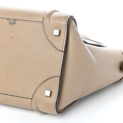 Celine Drummed Calfskin Mini Luggage Dune 10 of 10