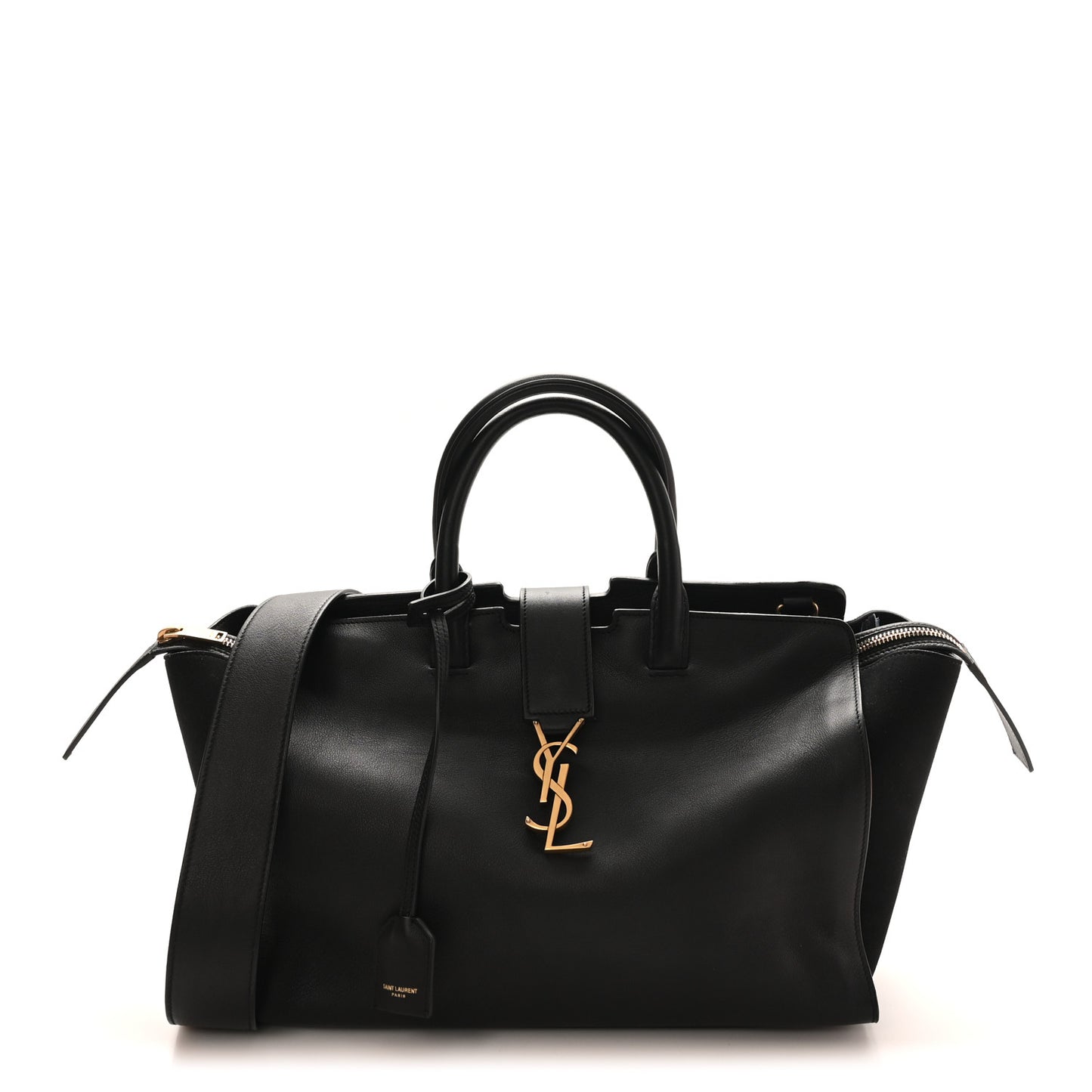 Calfskin Suede Small Monogram Downtown Cabas Black