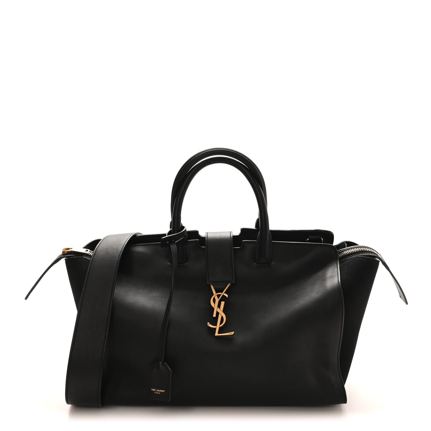 Saint Laurent Calfskin Suede Small Monogram Downtown Cabas Black 1 of 8