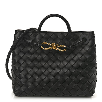 Bottega Veneta Nappa Intrecciato Small Andiamo Shoulder Bag Black 1 of 8