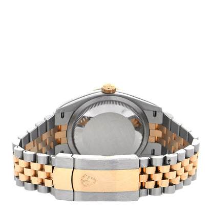 Rolex Stainless Steel 18K Yellow Gold Diamond 36mm Oyster Perpetual Datejust Watch Silver Jubilee 126233 3 of 5