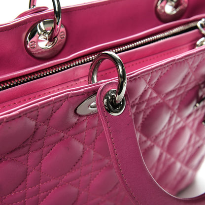 Christian Dior Lambskin Cannage Large Lady Dior Pink 17 of 22