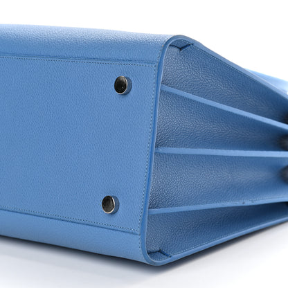 Saint Laurent Grained Calfskin Small Sac De Jour Blue Clair 9 of 10