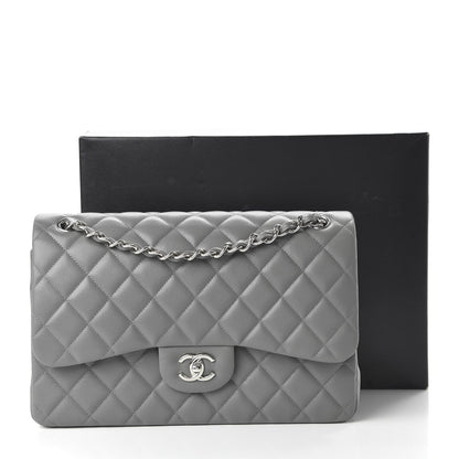 Chanel Caviar Quilted Jumbo Double Flap Dark Grey 11 of 11